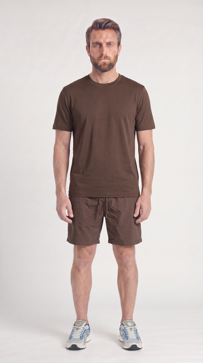 INTERLOCK SUPIMA SET | DARK BROWN