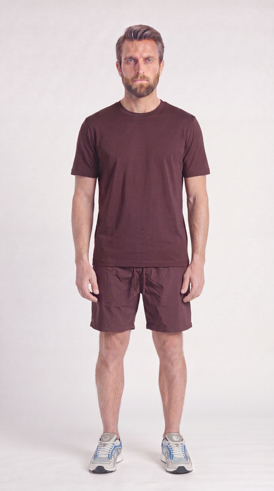 INTERLOCK SUPIMA SET | WINE RED