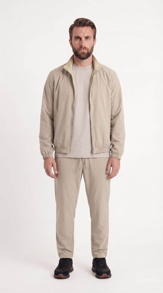REVERSIBLE JACKET GREY/BEIGE