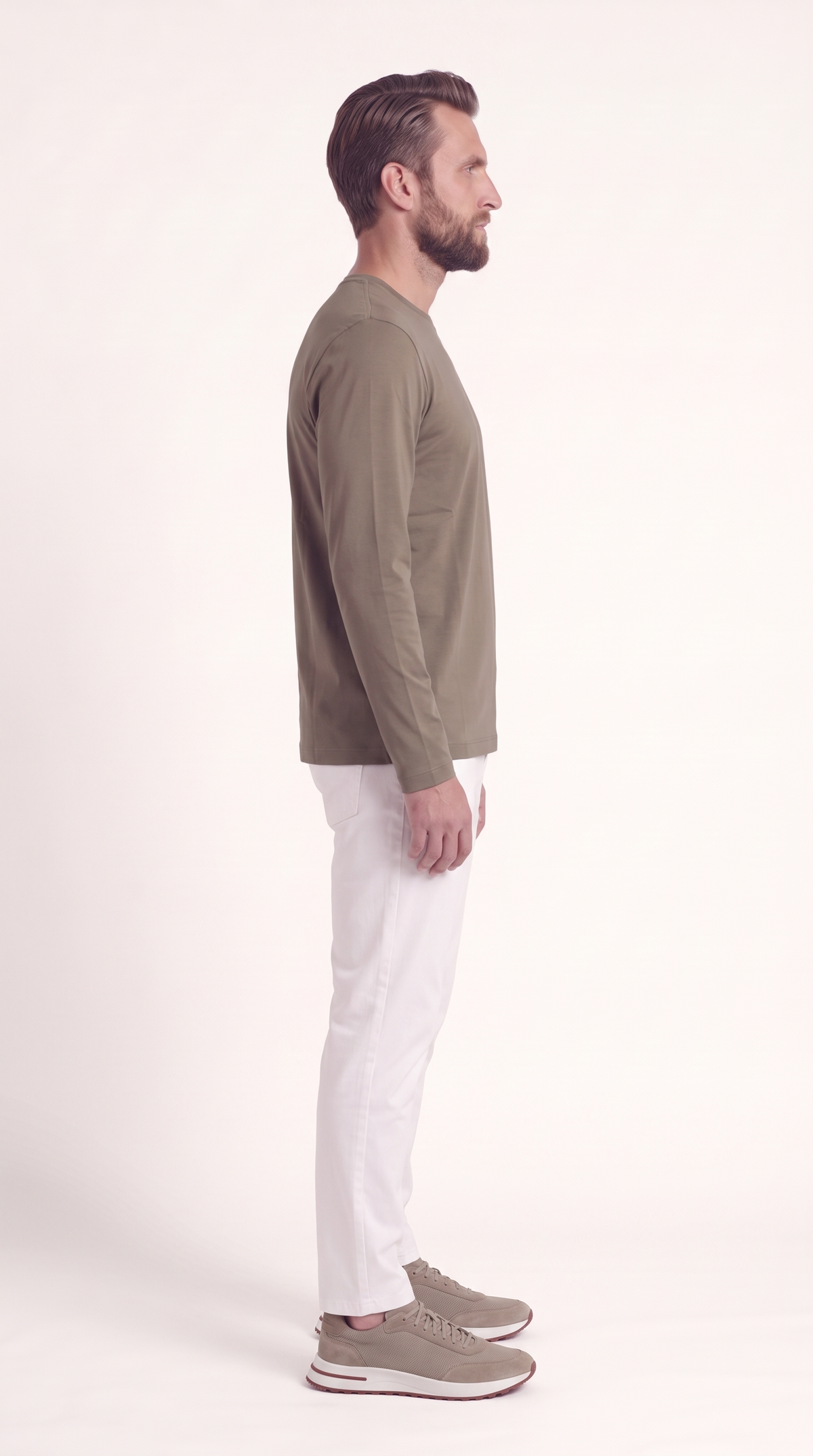 INTERLOCK SUPIMA LONGSLEEVE | DARK BEIGE