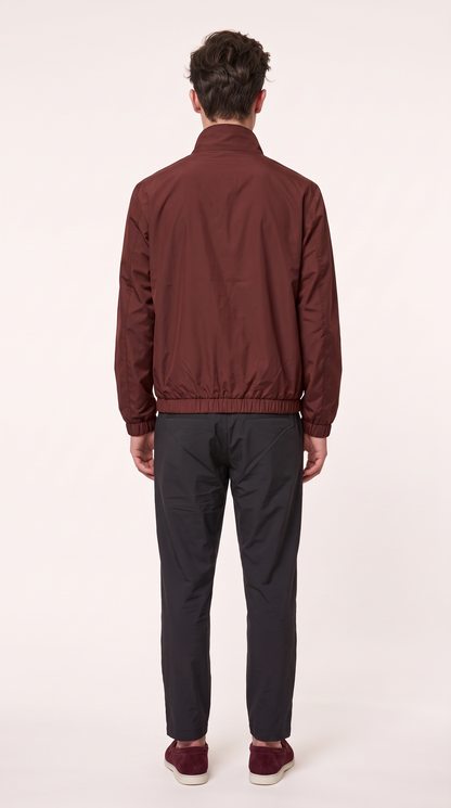 REVERSIBLE CASHMERE TECHNICAL JACKET BURGUNDY
