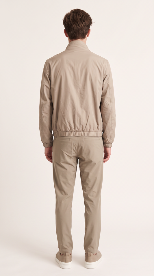 REVERSIBLE CASHMERE TECHNICAL JACKET BEIGE