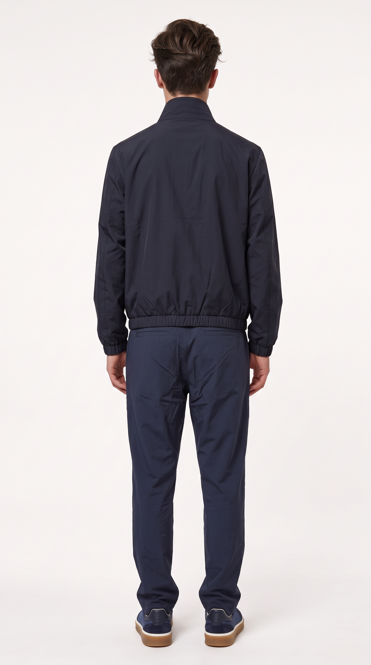 REVERSIBLE CASHMERE TECHNICAL JACKET NAVY