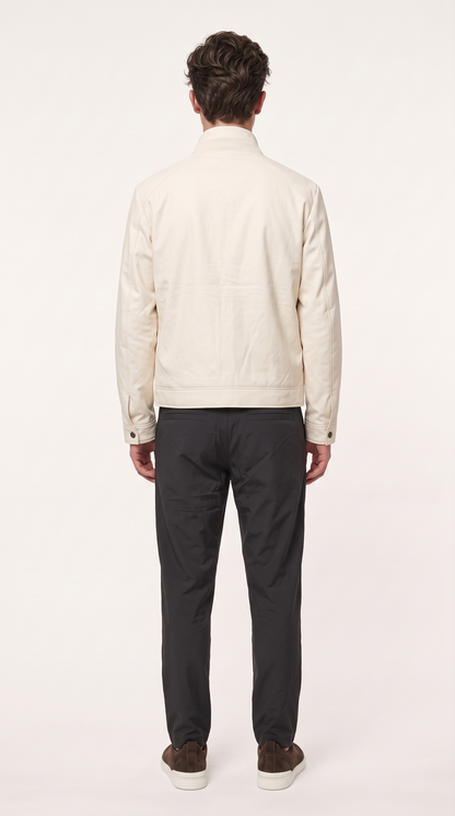 TECHNICAL FABRIC DUCK DOWN JACKET CREME WHITE