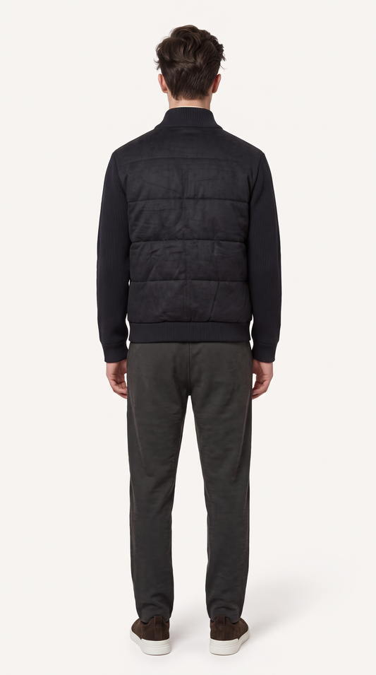 CASHMERE GOOSE DOWN JACKET NAVY