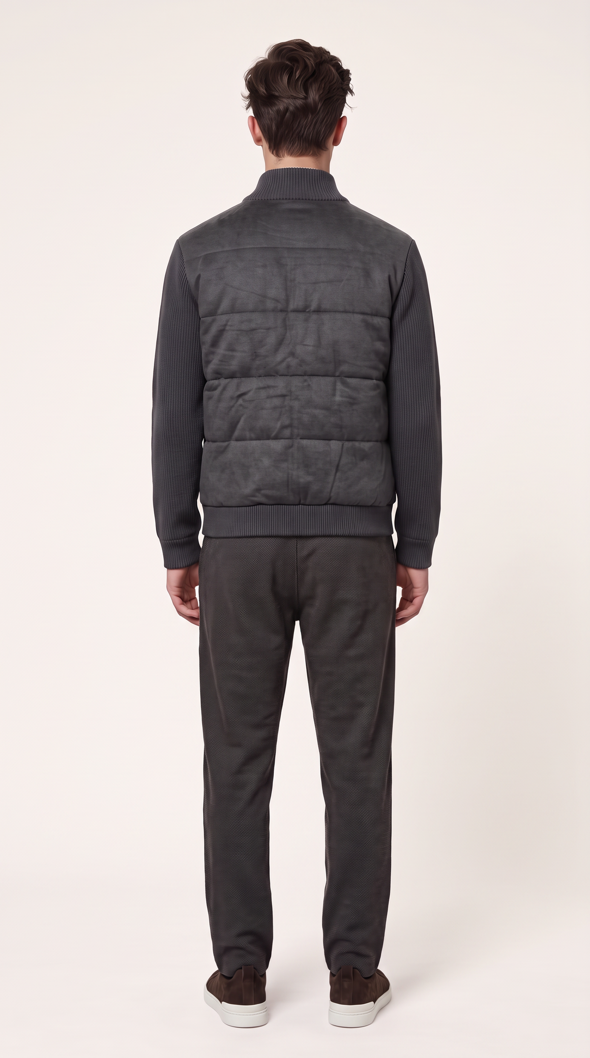 CASHMERE GOOSE DOWN JACKET GREY