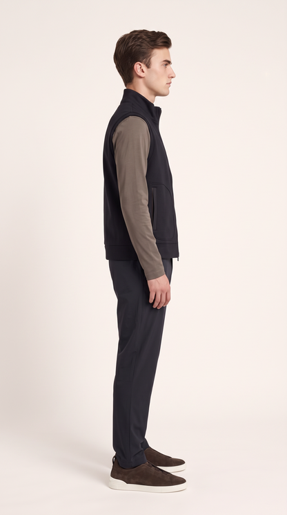 CASHWOOL GILET ONXY BLACK