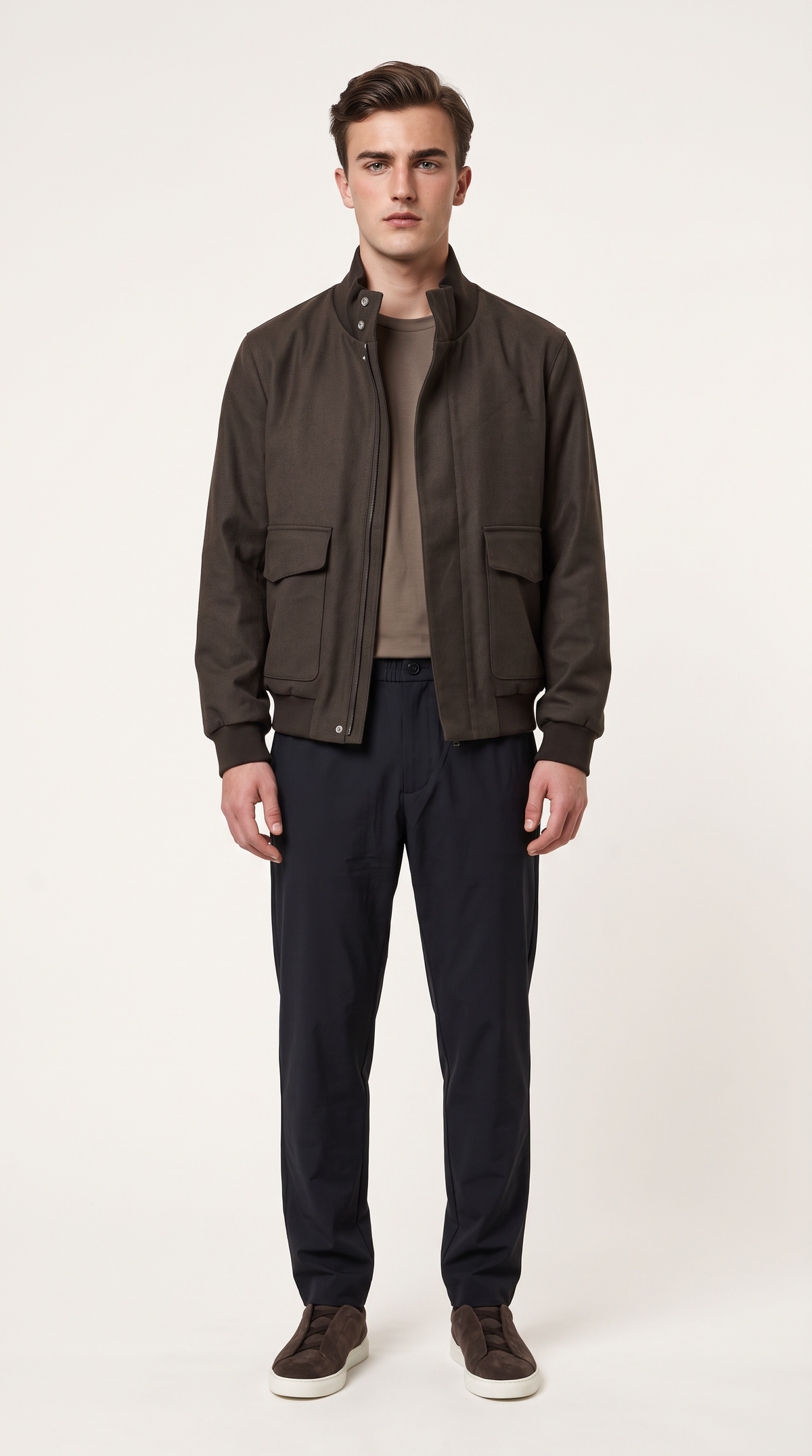 CASHMERE JACKET BROWN