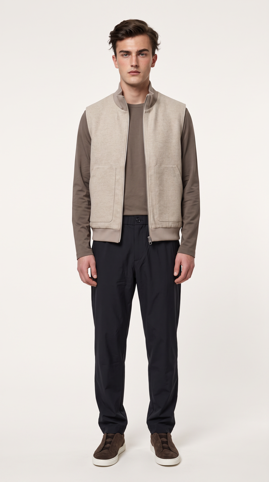 CASHMERE GILET BEIGE