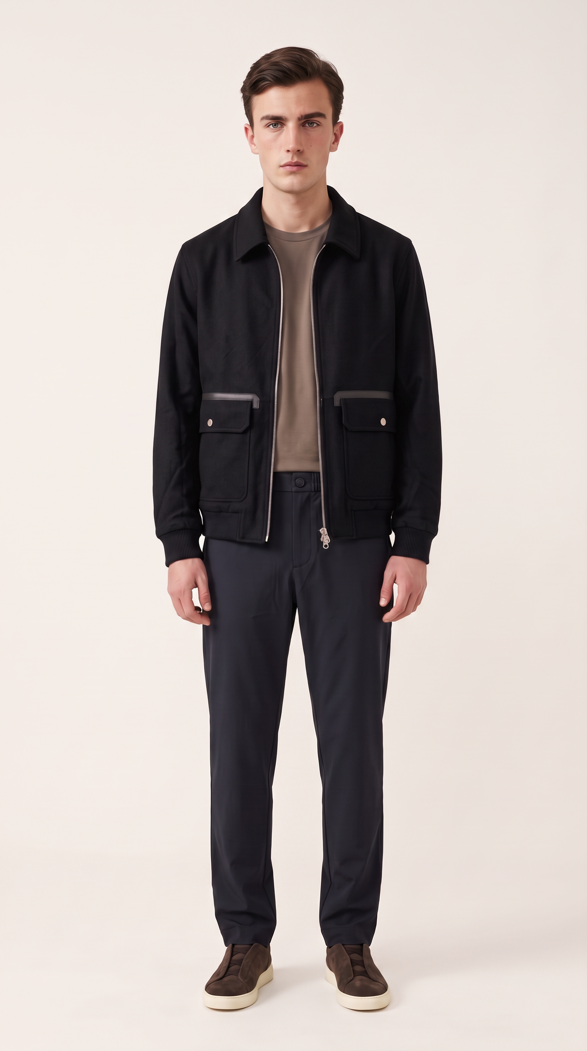 WOOL BLEND JACKET | ONXY BLACK