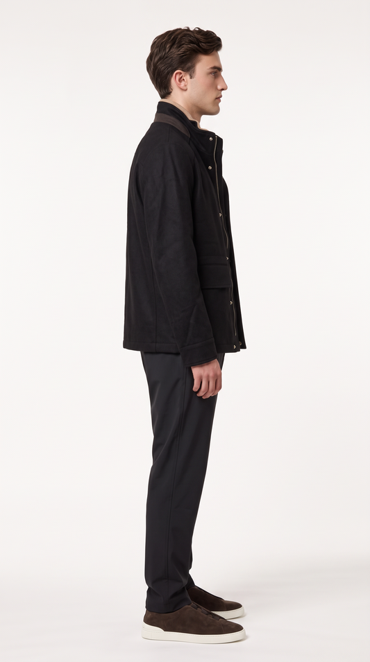 WOOL BLEND COAT | ONXY BLACK