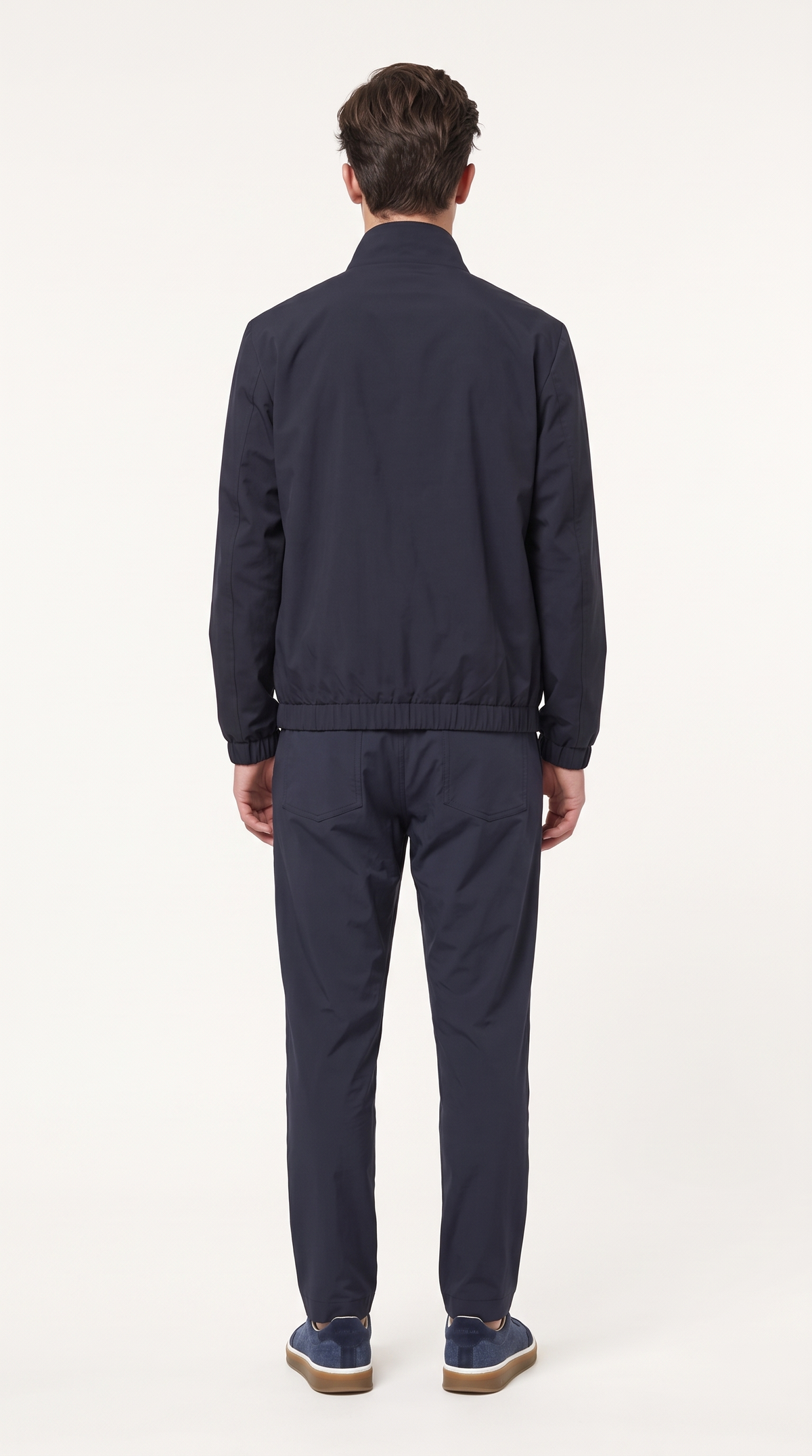REVERSIBLE CASHMERE TECHNICAL JACKET NAVY