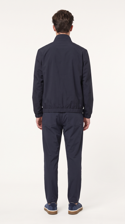 REVERSIBLE CASHMERE TECHNICAL JACKET NAVY