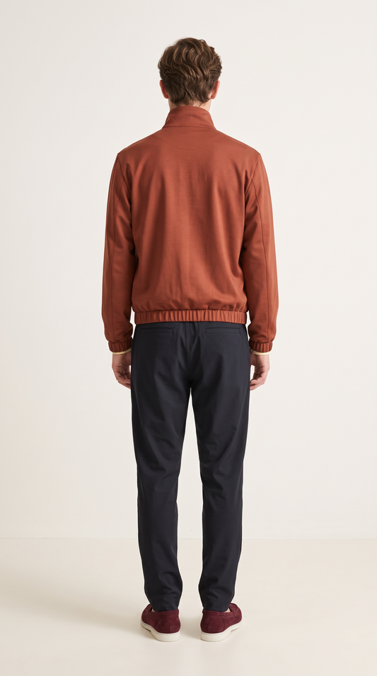 REVERSIBLE CASHMERE TECHNICAL JACKET BURGUNDY