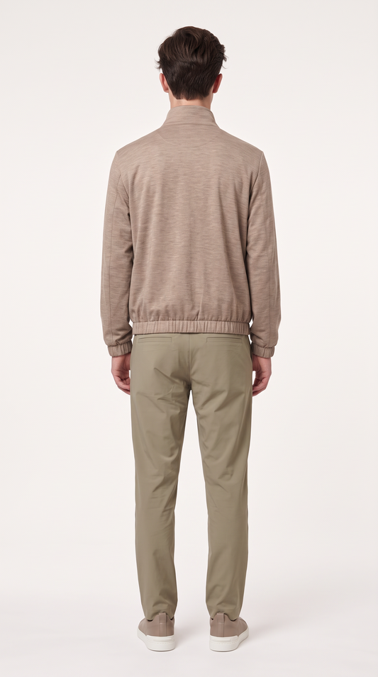 REVERSIBLE CASHMERE TECHNICAL JACKET BEIGE
