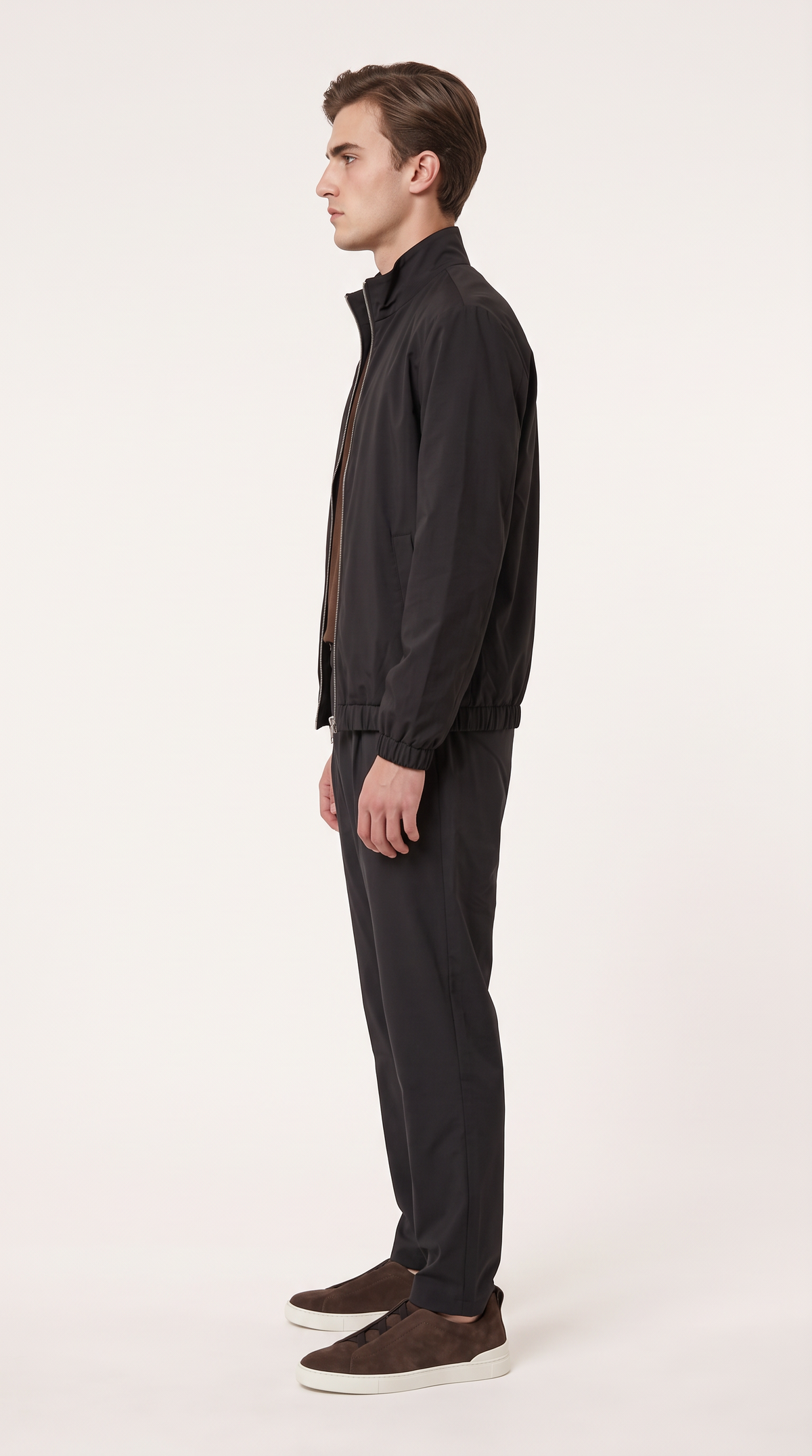 REVERSIBLE CASHMERE TECHNICAL JACKET ONXY BLACK
