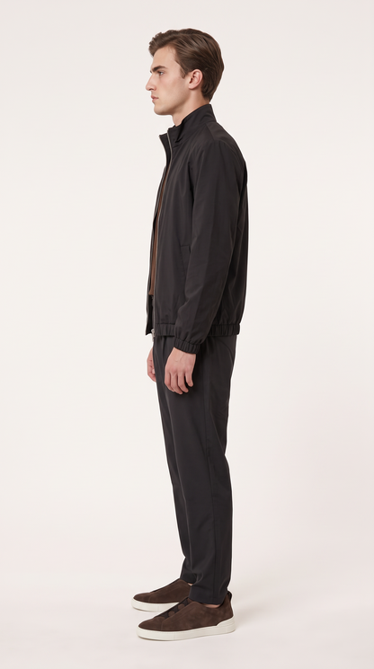 REVERSIBLE CASHMERE TECHNICAL JACKET ONXY BLACK