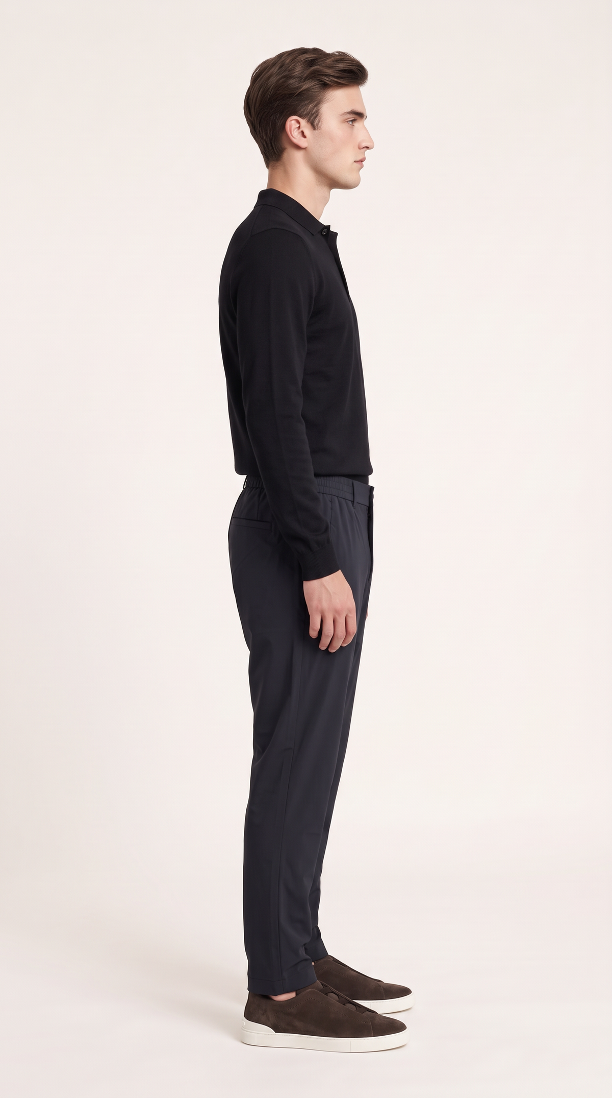 MERINO WOOLBLEND POLO | ONXY BLACK