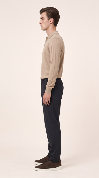 MERINO WOOLBLEND POLO | APRICOT