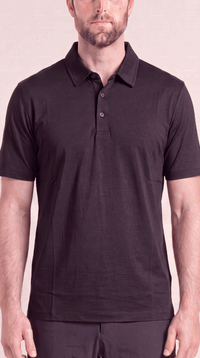 INTERLOCK SUPIMA POLO | ONYX SCHWARZ