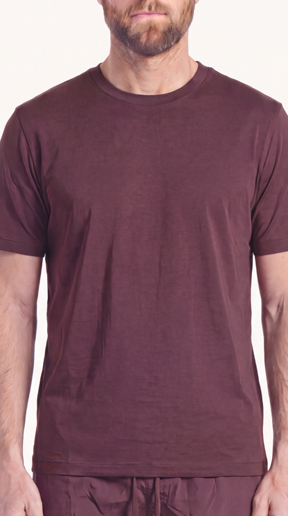 INTERLOCK SUPIMA T-SHIRT | WINE RED