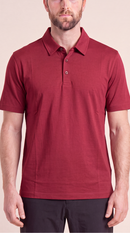 INTERLOCK SUPIMA POLO | ANCORA RED