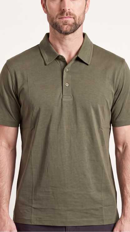 INTERLOCK SUPIMA POLO | ONLIVE GREEN