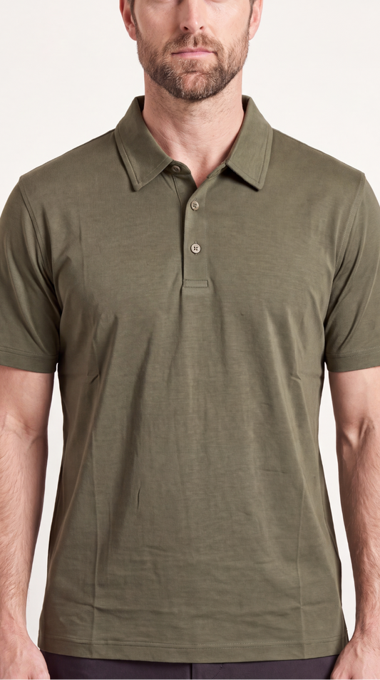 INTERLOCK SUPIMA POLO | ONLIVE GREEN